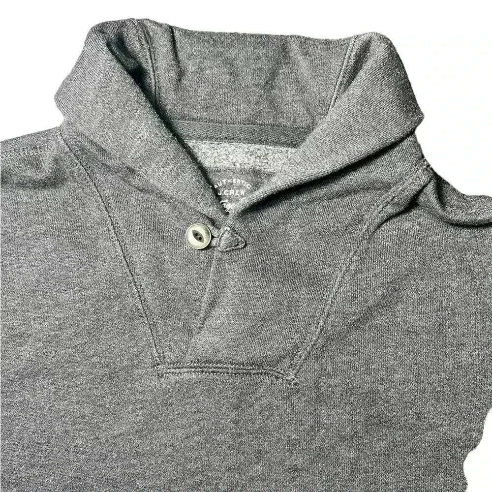 J Crew Vintage Fleece Heathered Flax Shawl Collar Sweatshirt Mens Size XL